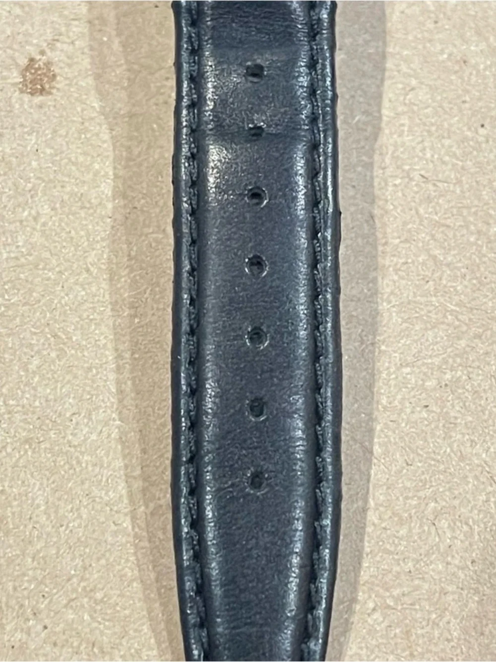 Gucci Black Dial Gold Bezel Leather Strap Watch